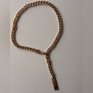 MICHAEL KORS GOLD TONED CHAIN LINK BELT